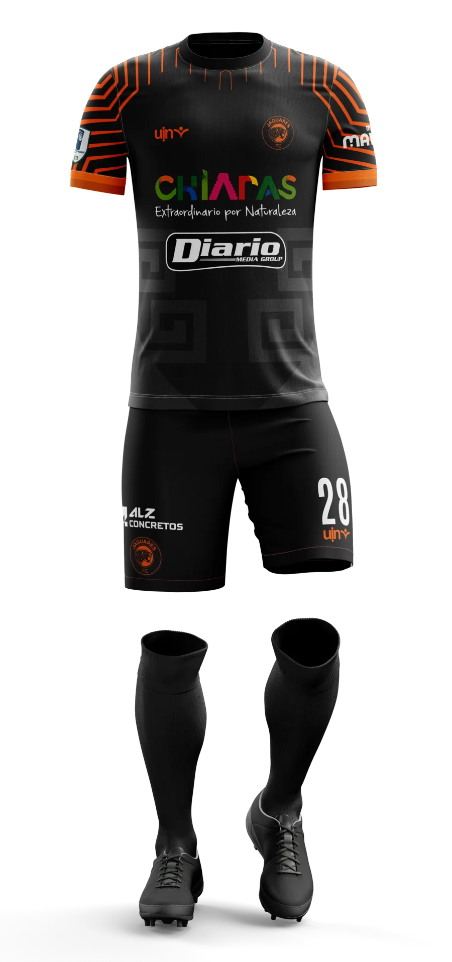 Uniforme local negro de Jaguares FC